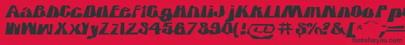 Icicleco Font – Black Fonts on Red Background