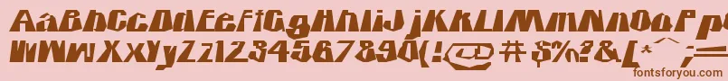 Icicleco Font – Brown Fonts on Pink Background