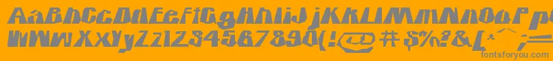 Icicleco Font – Gray Fonts on Orange Background