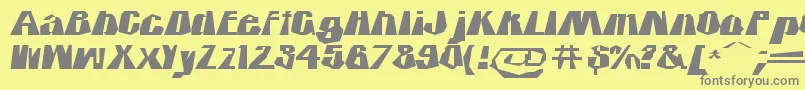 Icicleco Font – Gray Fonts on Yellow Background