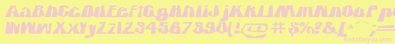 Icicleco Font – Pink Fonts on Yellow Background