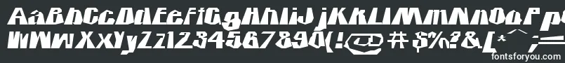 フォントIcicleco – 黒い背景に白い文字