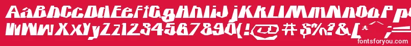 フォントIcicleco – 赤い背景に白い文字