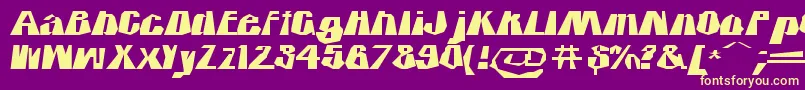 Icicleco Font – Yellow Fonts on Purple Background