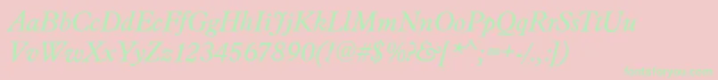 PlacidItalic Font – Green Fonts on Pink Background