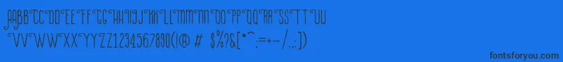 LaPetitenget Font – Black Fonts on Blue Background