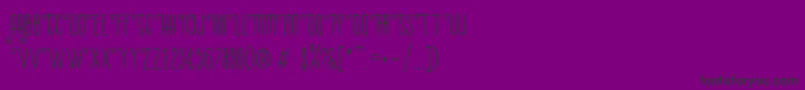 Fonte LaPetitenget – fontes pretas em um fundo violeta