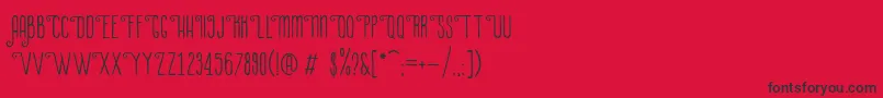 LaPetitenget Font – Black Fonts on Red Background