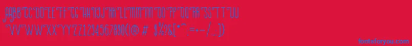 LaPetitenget Font – Blue Fonts on Red Background