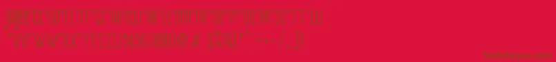 LaPetitenget-fontti – ruskeat fontit punaisella taustalla