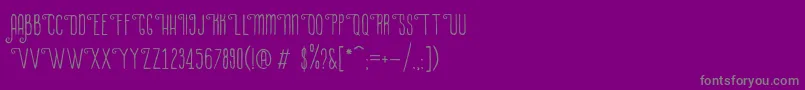 LaPetitenget Font – Gray Fonts on Purple Background
