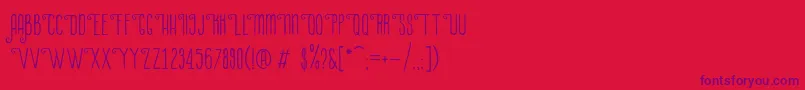 LaPetitenget Font – Purple Fonts on Red Background