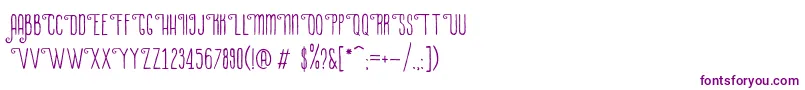 Шрифт LaPetitenget – фиолетовые шрифты на белом фоне