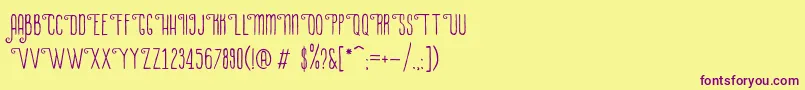 LaPetitenget Font – Purple Fonts on Yellow Background