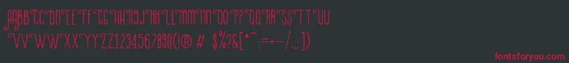 LaPetitenget Font – Red Fonts on Black Background