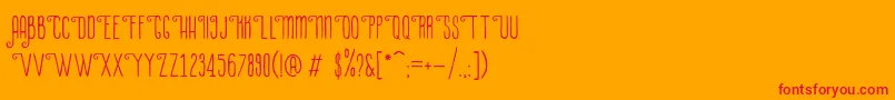LaPetitenget Font – Red Fonts on Orange Background