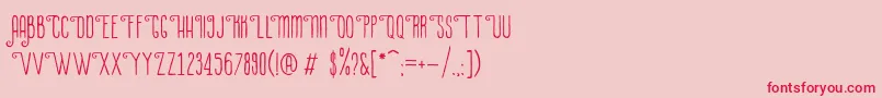 LaPetitenget Font – Red Fonts on Pink Background