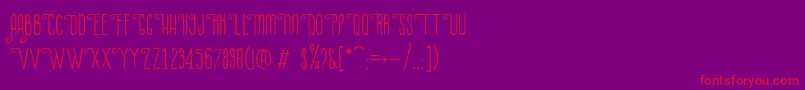 LaPetitenget Font – Red Fonts on Purple Background