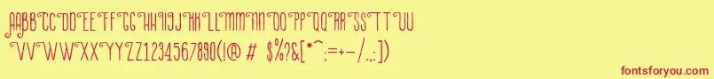 LaPetitenget Font – Red Fonts on Yellow Background