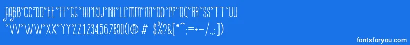 LaPetitenget Font – White Fonts on Blue Background