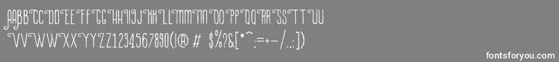 フォントLaPetitenget – 灰色の背景に白い文字