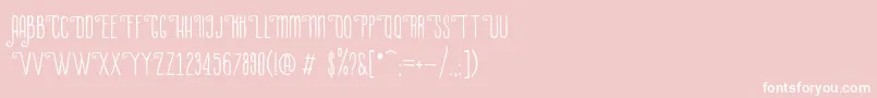 フォントLaPetitenget – ピンクの背景に白い文字