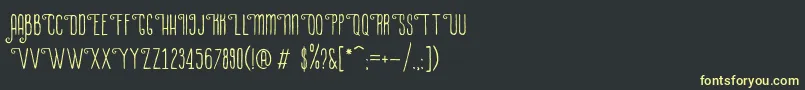 LaPetitenget Font – Yellow Fonts on Black Background