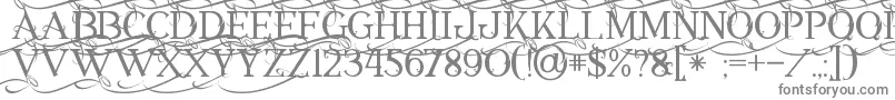 Annabel1-Schriftart – Graue Schriften auf weißem Hintergrund