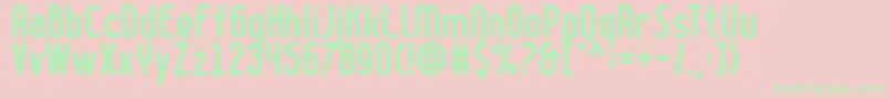 Boldyear Font – Green Fonts on Pink Background