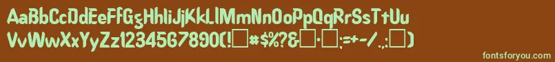 Шрифт Ord ffy – зелёные шрифты на коричневом фоне