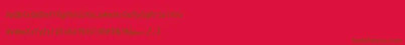 Regimechange Font – Brown Fonts on Red Background