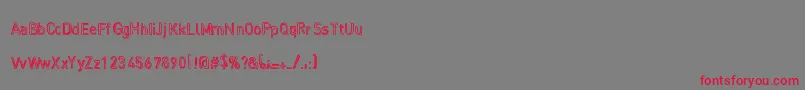 Regimechange Font – Red Fonts on Gray Background