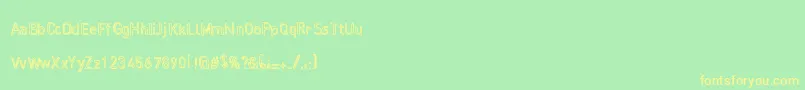 Regimechange Font – Yellow Fonts on Green Background
