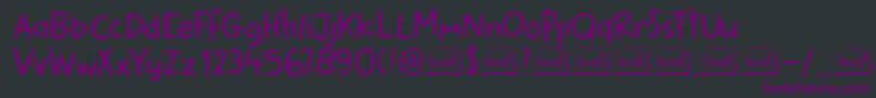 DkButteredToast Font – Purple Fonts on Black Background