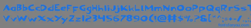 Ozyv2e Font – Blue Fonts on Gray Background