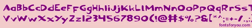 Ozyv2e Font – Purple Fonts on Pink Background