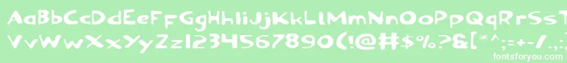 Ozyv2e Font – White Fonts on Green Background