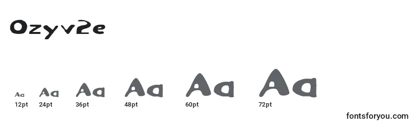 Размеры шрифта Ozyv2e