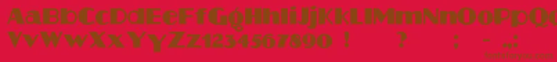 Aafia Font – Brown Fonts on Red Background