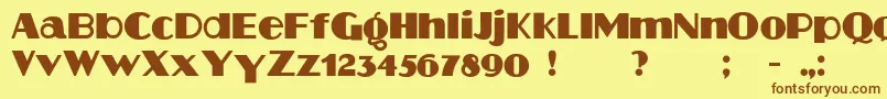 Weitere Informationen zur Aafia-Schriftart Aafia-Schriftart – Braune Schriften auf gelbem Hintergrund