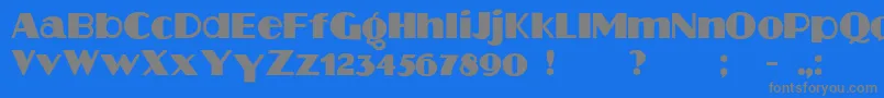 フォントAafia – 青い背景に灰色の文字