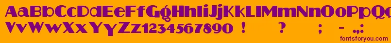 Шрифт Aafia – фиолетовые шрифты на оранжевом фоне