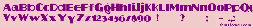 Aafia Font – Purple Fonts on Pink Background