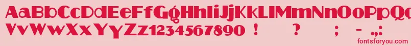 Aafia Font – Red Fonts on Pink Background