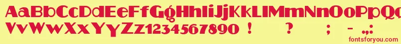 Aafia Font – Red Fonts on Yellow Background