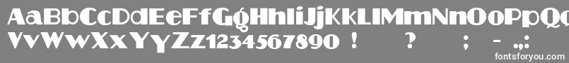 Aafia-Schriftart – Weiße Schriften auf grauem Hintergrund