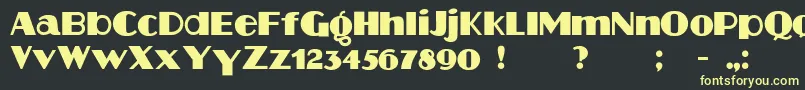 Aafia Font – Yellow Fonts on Black Background