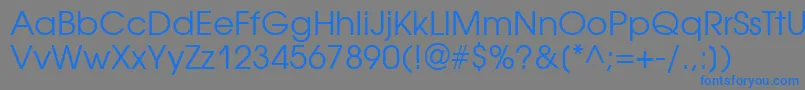 Avantgardegothicbtt Font – Blue Fonts on Gray Background