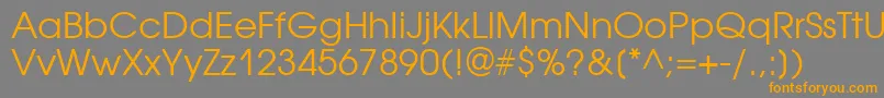 Avantgardegothicbtt Font – Orange Fonts on Gray Background