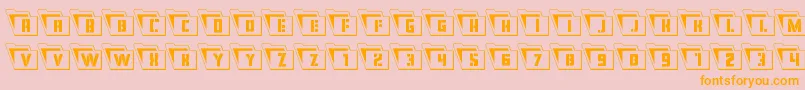 Eyesonlyoutcondleft Font – Orange Fonts on Pink Background